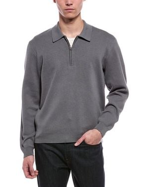 Rag & Bone Lewis 1/4-Zip Polo Shirt - Grey