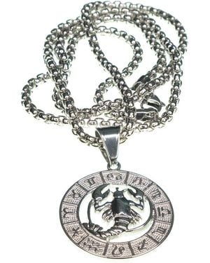 jean claude Dell Arte Stainless Steel Cancer Pendant Necklace - Metallic