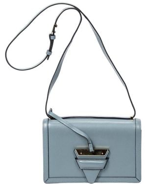 Loewe Blue Calfskin Leather Medium Barcelona (authentic Pre-loved) - Metallic