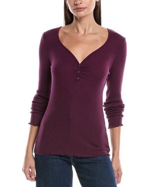 Michael Stars Casey Cashmere-Blend Shirt - Purple