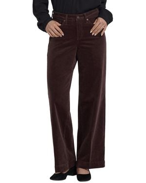 NYDJ Teresa Bitter Chocolate Wide Leg Jean - Red