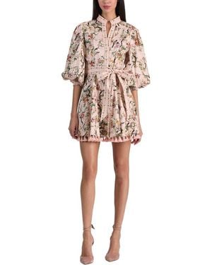Alice + Olivia Lucy Mini Shirtdress - Natural