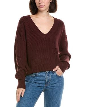 LaBiz Lalamia V-Neck Sweater - Red
