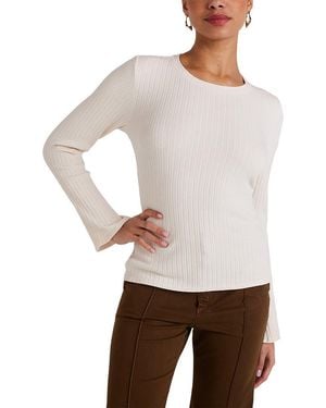 Bella Dahl Rib Crew T-Shirt - White