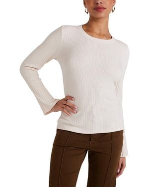 Bella Dahl Rib Crew T-Shirt - White