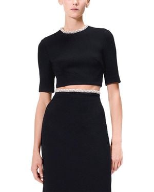 Adam Lippes Jane Wool Top - Black