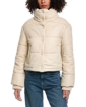 Walter Baker Leather Button-Front Jacket - Black