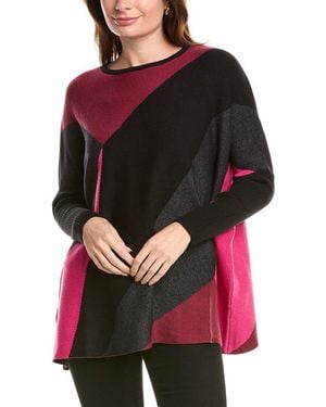 Joseph A Poncho Sweater - Red