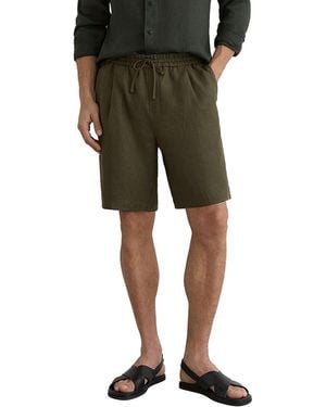 Reiss Barges Linen Drawstring Short - Green