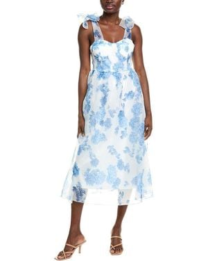 IPPONELLI Organza Maxi Dress - Blue