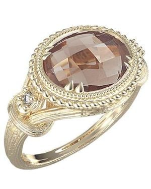 Reiss 14K 2.50 Ct. Tw. Diamond & Smokey Topaz Ring - White