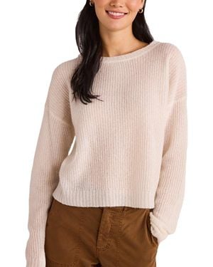 Bella Dahl Drop Shoulder Cashmere & Silk-Blend Sweater - Natural