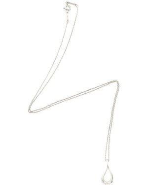 Tiffany & Co. Silver Elsa Peretti Open Teardrop Necklace (authentic Pre-loved) - White