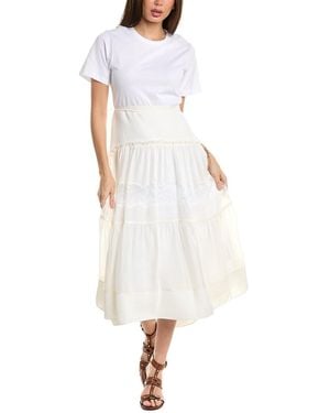 3.1 Phillip Lim Silk-Blend T-Shirt Dress - White
