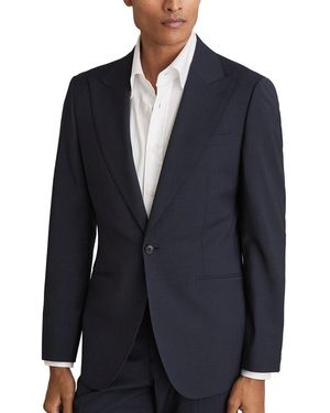 Reiss Dream Peak Blazer Wool-Blend Formal Jacket - Blue