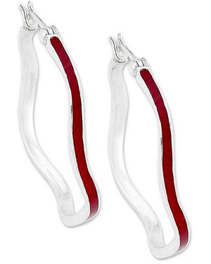 Samuel B. Coral Pearl Earrings - Red