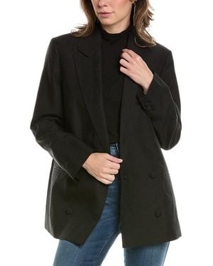 AllSaints Petra Linen-Blend Blazer - Black