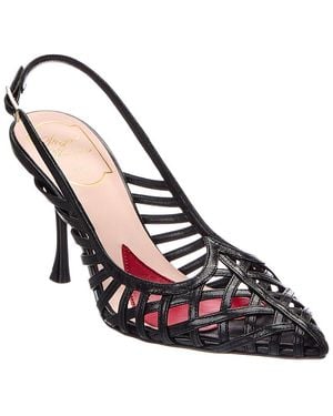 Roger Vivier 80 Leather Slingback Pump - Metallic