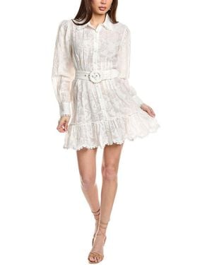 Hemant & Nandita Belted Shirtdress - White