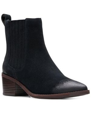 Clarks Morzine Suede Boot - Black