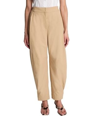 Kenneth Cole High Rise Fly Front Waistband Tab Barrel Leg Pant' - Natural