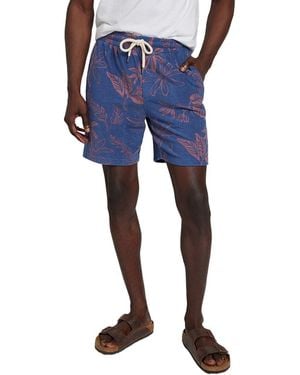 Faherty Cabana Towel Terry Sweatshort - Blue