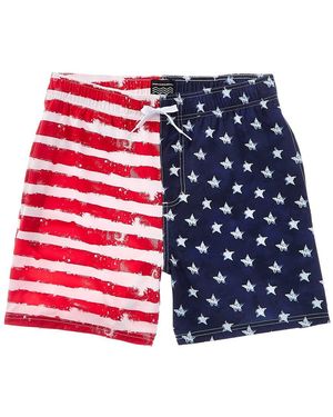 Trunks Surf & Swim Vintage Flag Swim Trunk - Blue