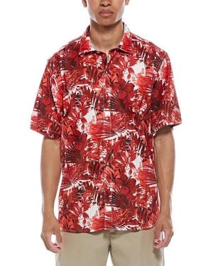 Tommy Bahama Sport Electric Blooms Camp Shirt - Red