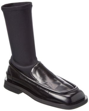 Proenza Schouler Satin & Leather Loafer - Black