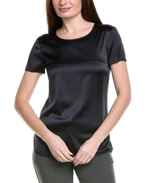 Max Mara Cortona Silk-Blend Top - Black