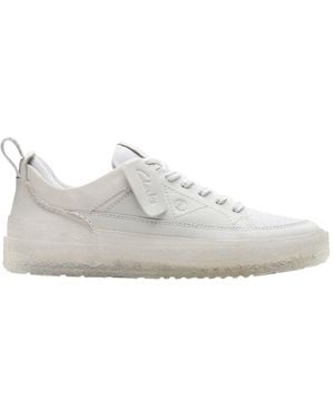 Clarks Somerset Lace Leather Sneaker - White