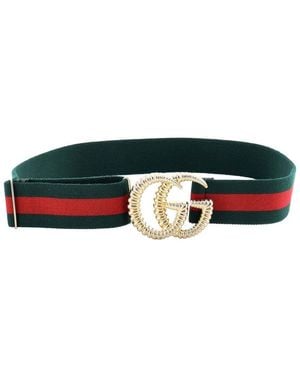 Gucci GG Torchon Web Belt Canvas Wide 85 (authentic Pre-loved) - Black