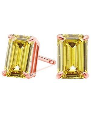Amairah 14K Rose 2.00 Ct. Tw. Lab-Grown Diamond Stud Earrings - Yellow