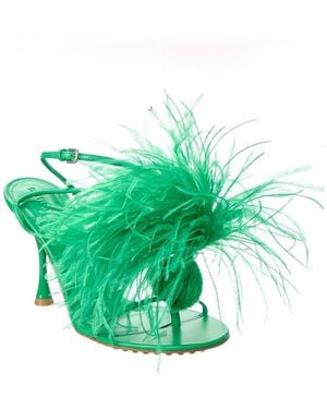 Bottega Veneta Dot Leather Sandal - Green