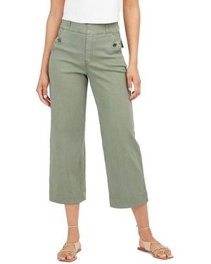 Spanx Stretch Twill Cropped Pant - Green