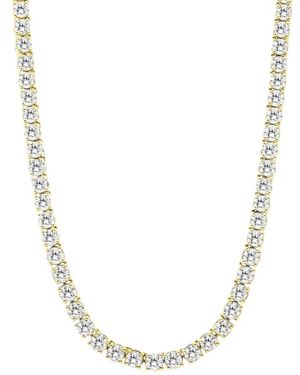 Forever Creations Signature Forever Creations 14k 14.00 Ct. Tw. Lab Grown Diamond Tennis Necklace - Metallic