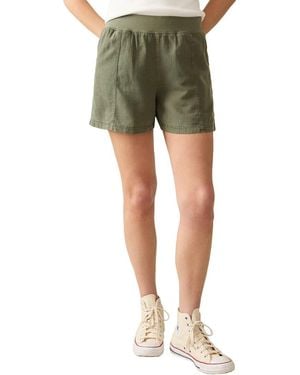 Faherty Arlie Linen-Blend Short - Green