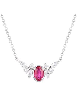 Gregg Ruth 14K 0.84 Ct. Tw. Diamond & Ruby Pendant - Pink