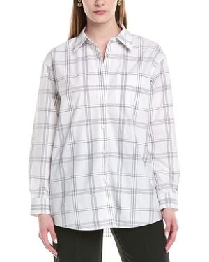 Lafayette 148 New York Boyfriend Oversized Shirt - White