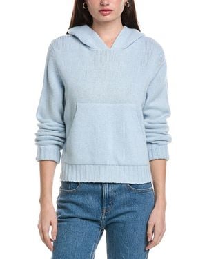 Palm Angels Hooded Wool & Cashmere-Blend Sweatshirt - Blue