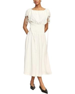 MODERN CITIZEN Ayumi Gathered-Shoulder Dress - Natural