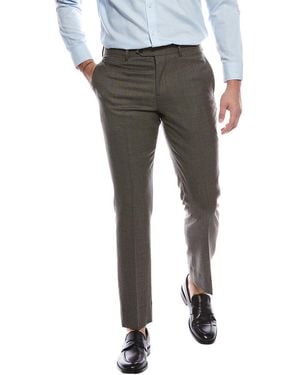 Brooks Brothers Classic Flat Front Wool Trouser - Gray