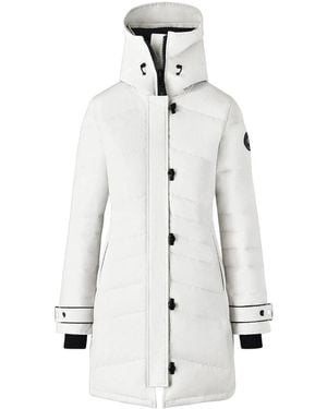 Canada Goose Lorette Parka Black Label Slim Fit Parka - White