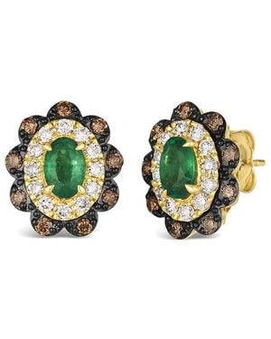 Le Vian Precious 14K 1.36 Ct. Tw. Diamond & Emerald Earrings - Green