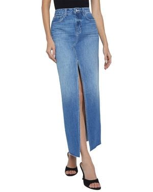 L'Agence Rysa Slit Front Maxi Skirt - Blue