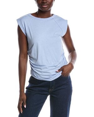 Project Social T Upstate Exaggerated Shoulder Top - Blue