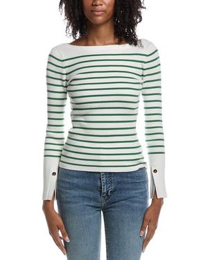 Tahari The Sula Boatneck Sweater - Green