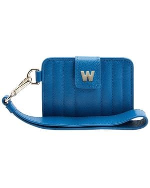 Wolf 1834 Mimi Credit Card Holder With Wristlet In - Blue