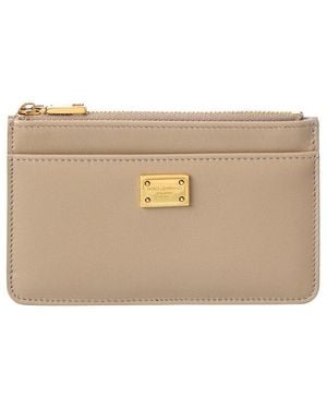 Dolce & Gabbana Plongé Leather Card Holder - Natural