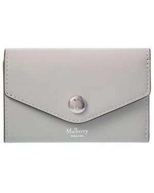 Mulberry Classic Micro Leather Card Case - Grey